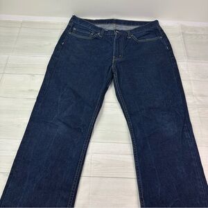 Levis 514 Straight Fit Jeans 100%Cotton Jeans Color Rinsed Blue 34/30